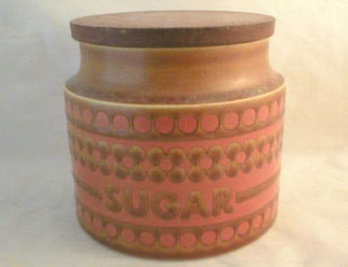 Hornsea Pottery Saffron Small Sugar Storage Jars