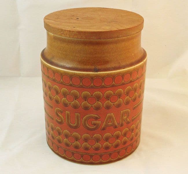 Hornsea Pottery, Saffron. Medium Sized Sugar Storage Jars