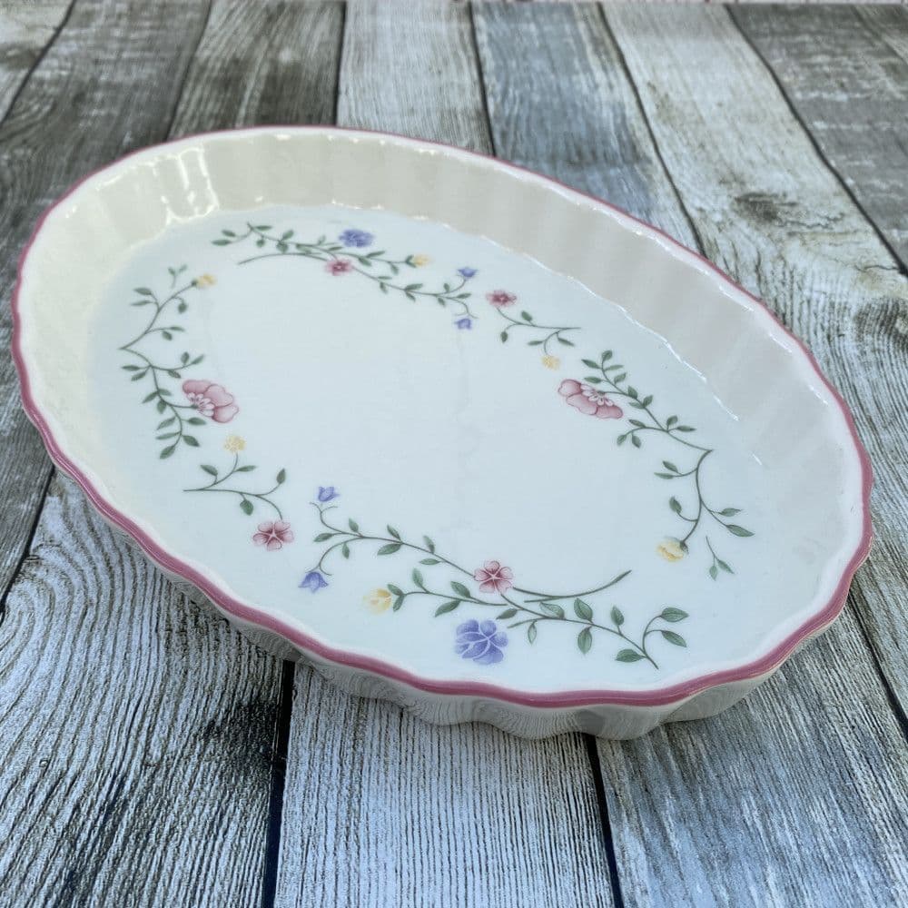 Johnson Brothers Bros Summer Chintz Oval Flan Dish Replacing discontinued china and tableware since 1992