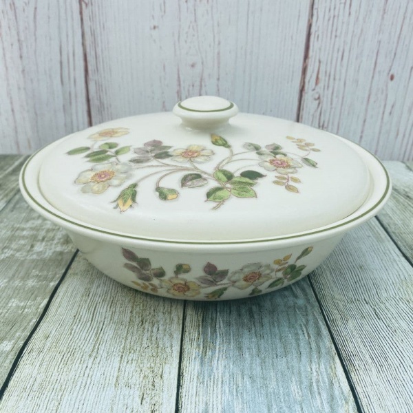 Marks and Spencer Autumn Leaves Lidded Round Wide Serving Dish