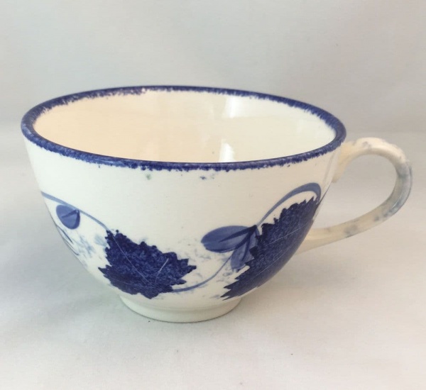 Poole Pottery Blue Leaf Tea Cups