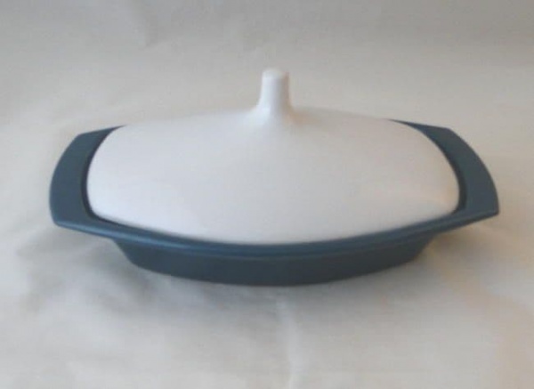 Poole Pottery Blue Moon Lidded Butter Dish