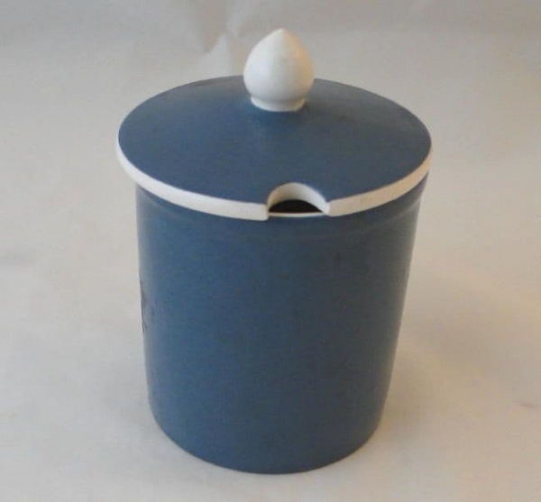 Poole Pottery Blue Moon Lidded Jam/Conserve Pot