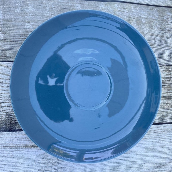 Poole Pottery ''Blue Moon'' Lugged Soup Bowl Saucer (Contour)