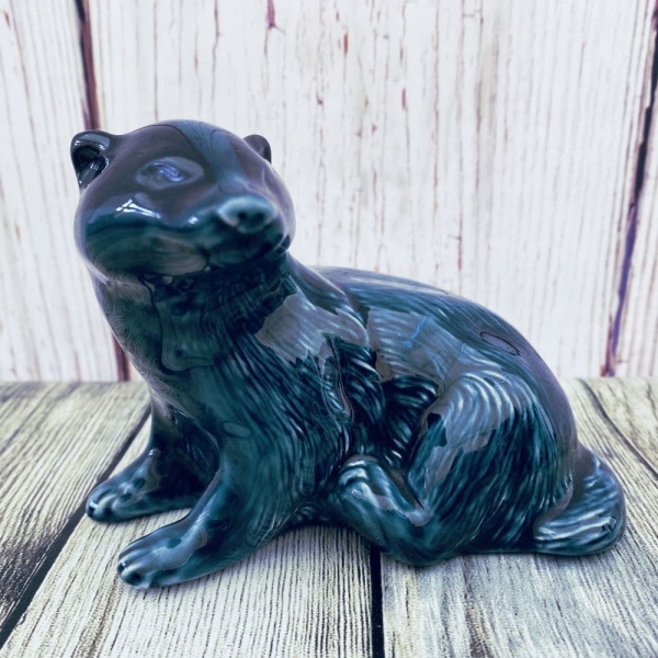 Poole Pottery Blue Seated Badger
