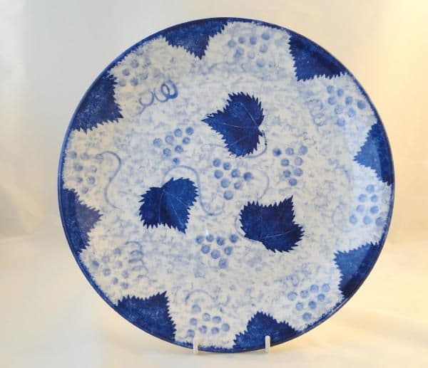 Poole Pottery Blue Vine Dinner Plates (Some Wear Marking)
