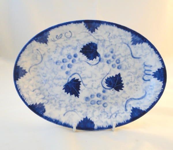 Poole Pottery Blue Vine Oval Plates