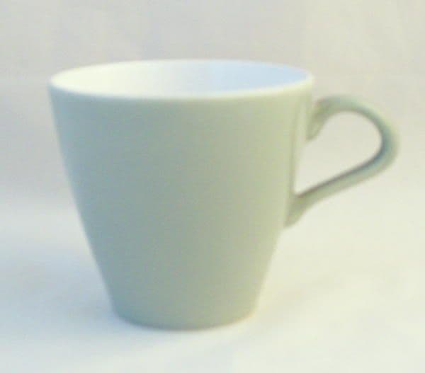 Poole Pottery Cameo Celadon Standard Tall Style Cups (Contour Shape)