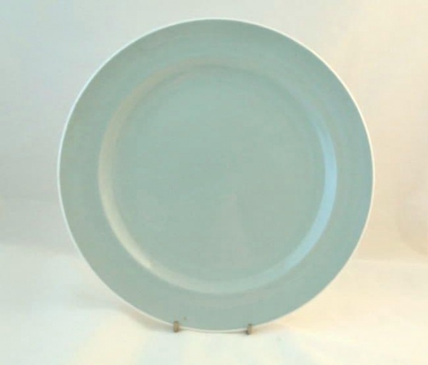 Poole Pottery Celadon Nine and a Quarter Inch Plates (Rimmed)