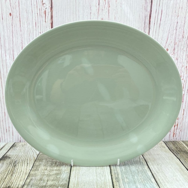 Poole Pottery Celadon Oval Serving Platter, 14''