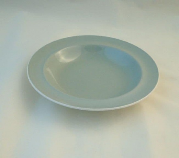 Poole Pottery Celadon Rimmed Dessert Bowls