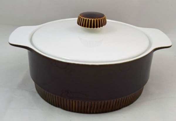 Poole Pottery Chestnut Smaller Lidded Serving Dish