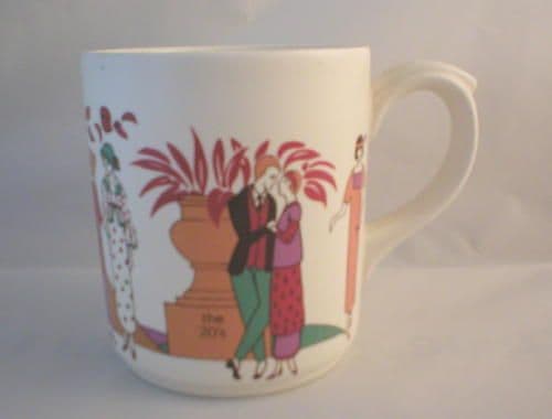 Poole Pottery Decorative 1920's Fashion Mug