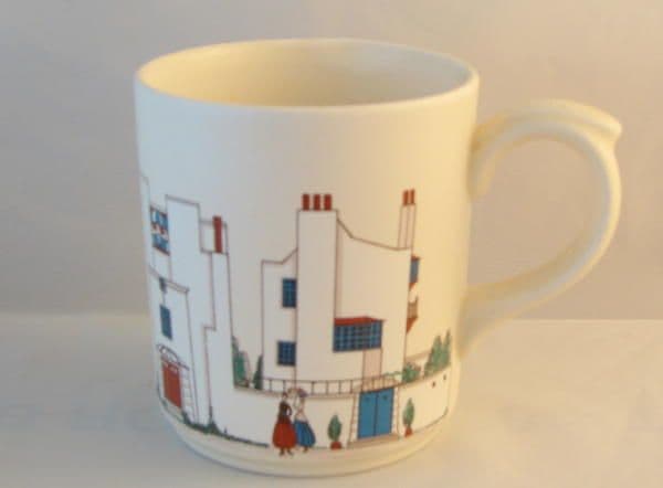 Poole Pottery Decorative Mug Depicting Architecture (1)