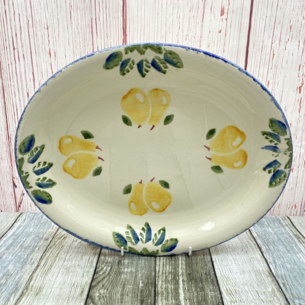 Poole Pottery Dorset Fruit Large Oval Serving Platter (Orange)