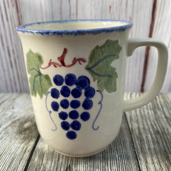 Poole Pottery Dorset Fruit Mug (Grape) - 'D' Shape Handle