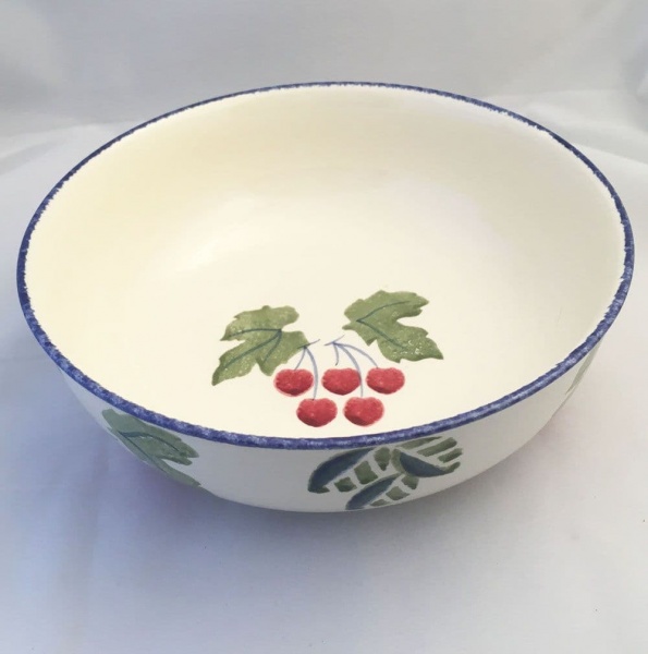Poole Pottery Dorset Fruit, Salad or Fruit Serving Bowls (Cherries)