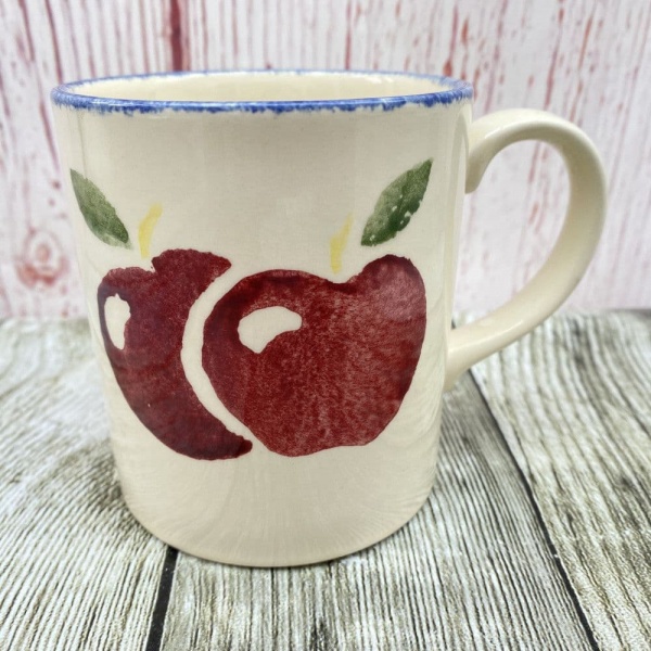 Poole Pottery Dorset Fruit Straight Sided Mug (Apple) - 'Swan Neck' Handle
