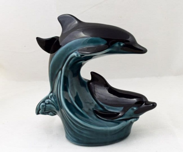 Poole Pottery Blue Dolphin Glaze Dolphin Medium - Replacing ...