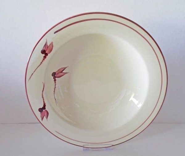 Poole Pottery Dragonfly Red Soup or Pasta Bowls