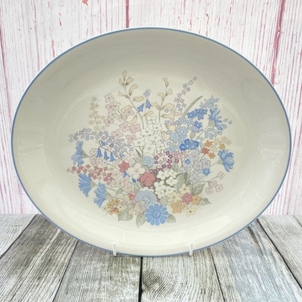 Poole Pottery Fleur Oval Dinner Plate/Platter, 12''