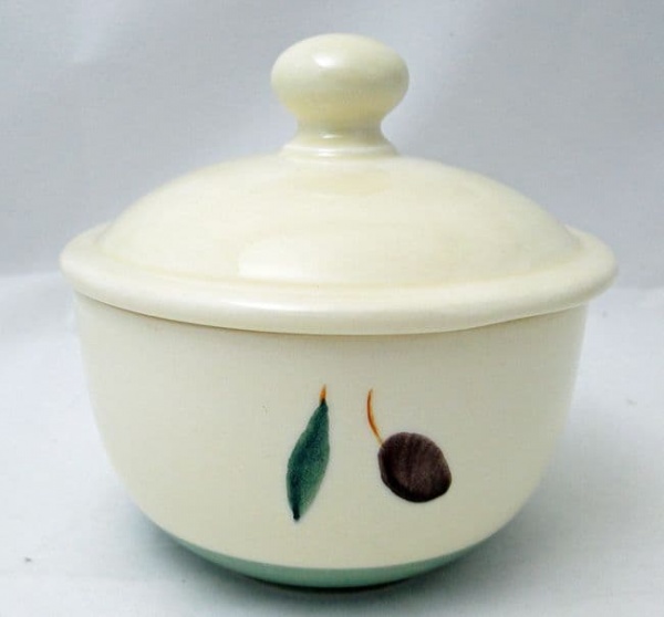 Poole Pottery Fresco (Green) Lidded Sugar or Condiment Bowls