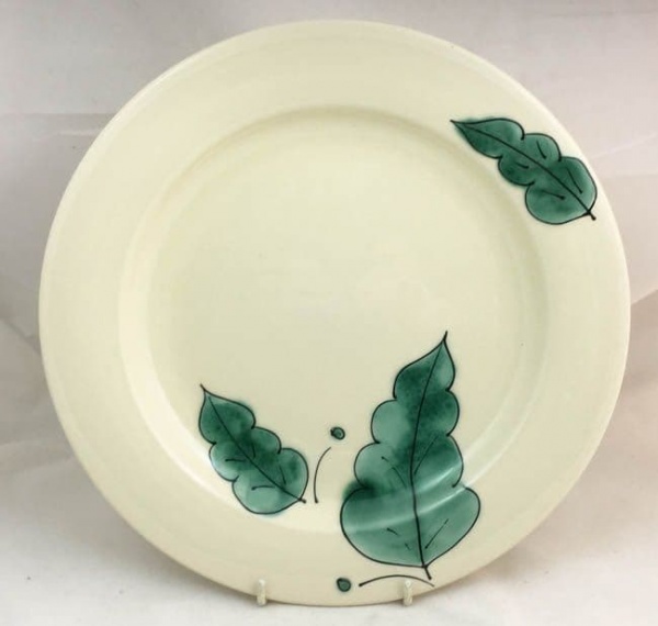 Poole Pottery Green Leaves Dinner Plates