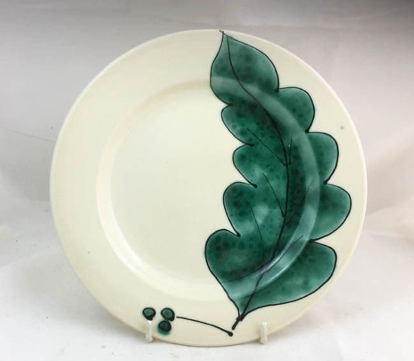 Poole Pottery Green Leaves Tea Plate