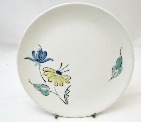 Poole Pottery Hand Painted Floral  Tea Plate.