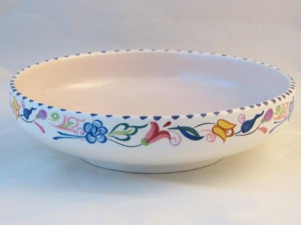 Poole Pottery Hand Painted Traditional ''BN'' Open Shallow Bowl