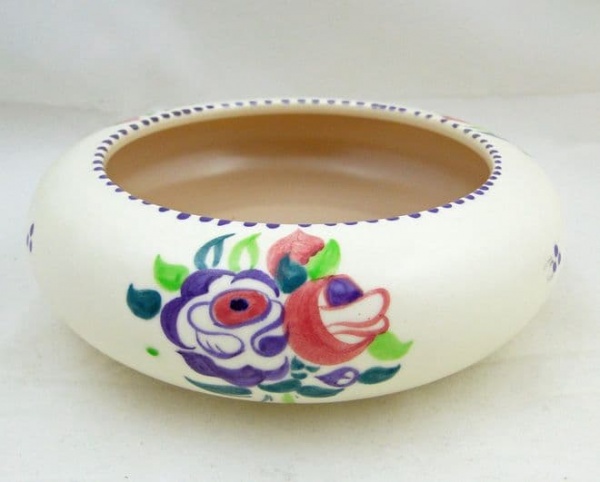 Poole Pottery Hand Painted Traditional Posy Bowl in the WW Pattern
