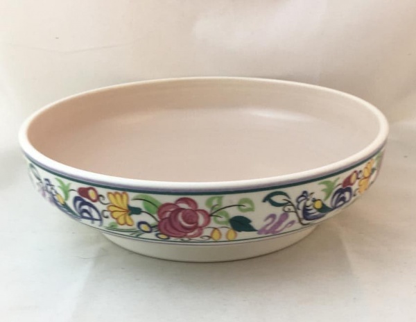 Poole Pottery Hand Painted Traditional Shallow Bowl in LE pattern