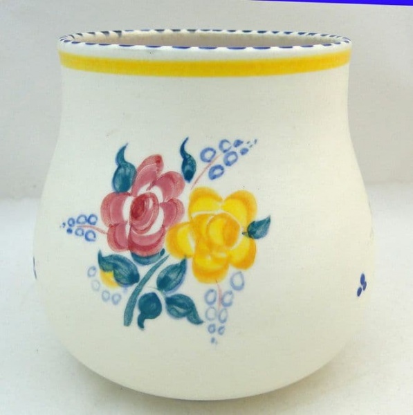 Poole Pottery Hand Painted Traditional Vase In The BF Pattern