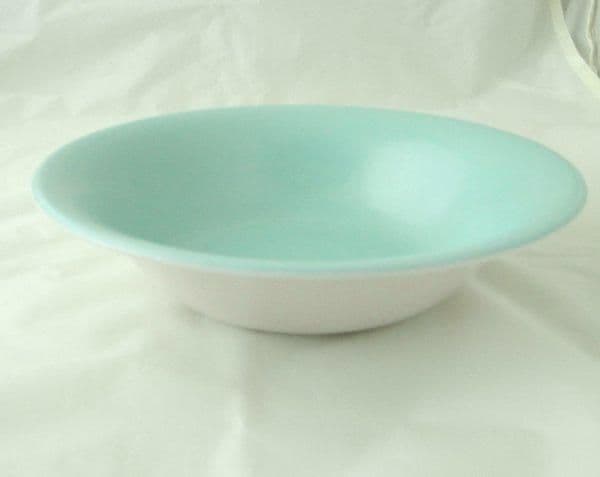 Poole Pottery Ice Green and Mushroom Open Large Salad/Fruit Serving Bowls