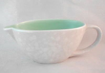 Poole Pottery Ice Green and Seagull Gravy Boat (Streamline Shape)