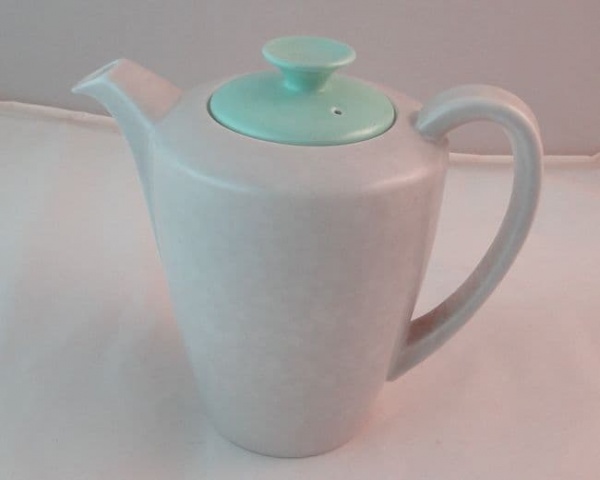 Poole Pottery Ice Green and Seagull Lidded Hot Water/Coffee Jugs