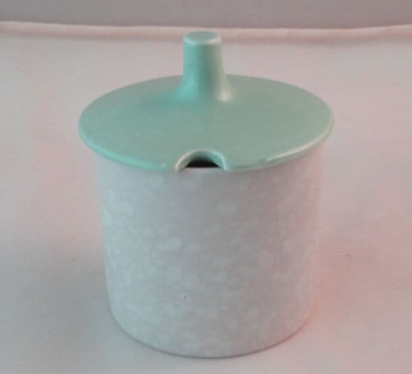 Poole Pottery Ice Green and Seagull Lidded Jam Pot