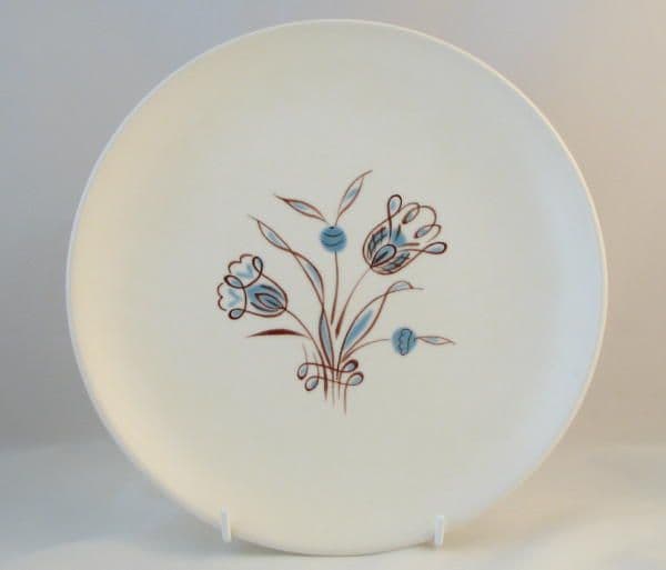 Poole Pottery Nine inch Plates in the ''YQ'' Pattern