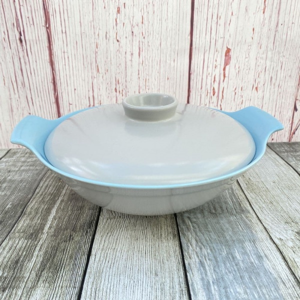 Poole Pottery Sky Blue & Dove Grey (C104) Covered Serving Dish