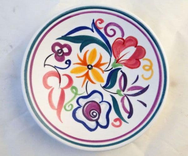 Poole Pottery Small Hand Painted Traditional Plate in the ''CS'' Pattern