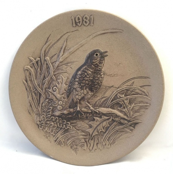 Poole Pottery Stoneware Christmas Plate, A Christmas Carol