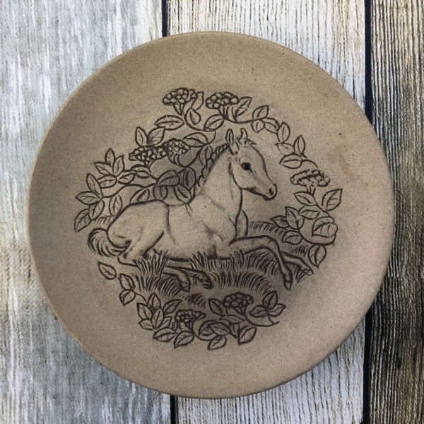 Poole Pottery Stoneware Plate, New Forest Pony