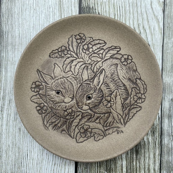 Poole Pottery Stoneware Plates (5''/Small) - Rabbits