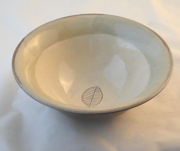 Poole Pottery Terracotta (Leaf Design) Cereal Bowls