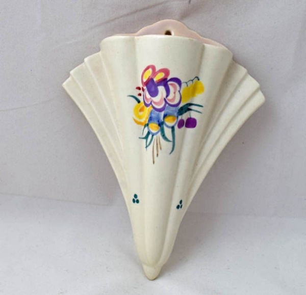 Poole Pottery Traditionally Hand Painted Wall Pocket