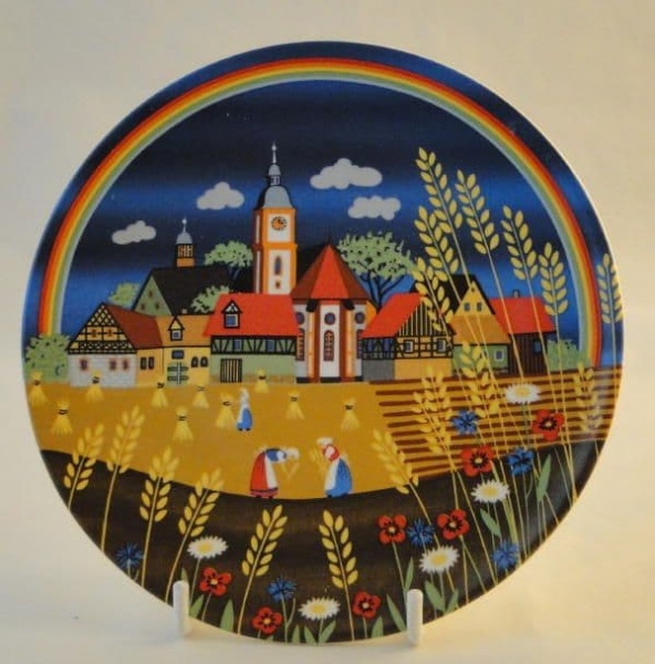 Poole Pottery Transfer Plate, 426 Summer II