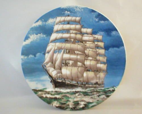 Poole Pottery Transfer Plate, Archibald Russell Sailing Barque
