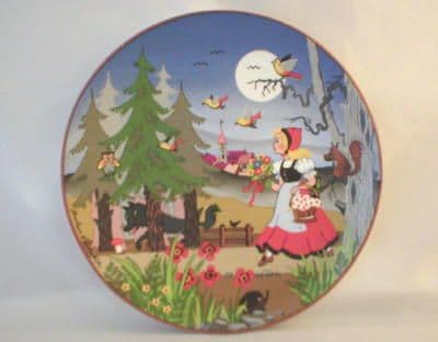Poole Pottery Transfer Plate, Barbara Furstenhofer, Red Riding Hood (152)