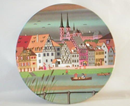 Poole Pottery Transfer Plate, Bavarian Towns, (436 Scene VI)