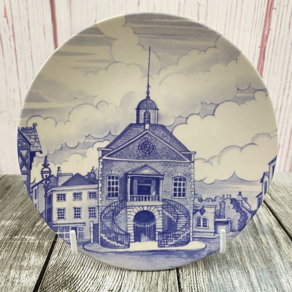 Poole Pottery Transfer Plate - Blue - Poole Scenes - The Guildhall